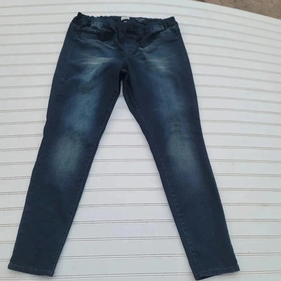 S & Co Womens Curvy Skinny Jeans Blue Low Rise Dark Stretch Blue Pockets M 34x30 - Picture 1 of 9